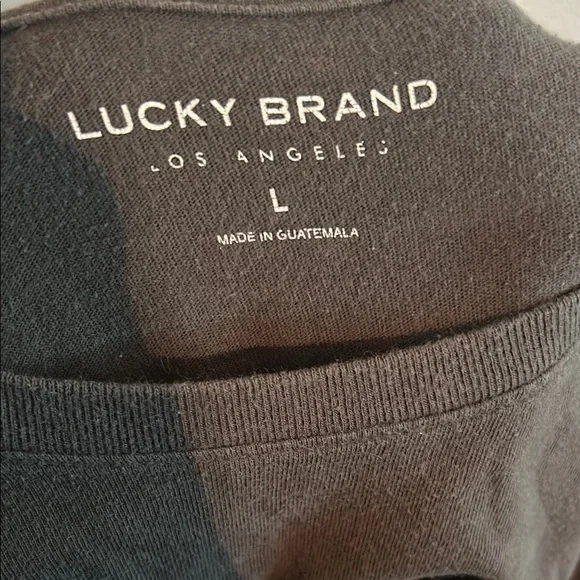 Lucky Brand Black Short Sleeve Tee Classic Casual - Picture 2 of 5